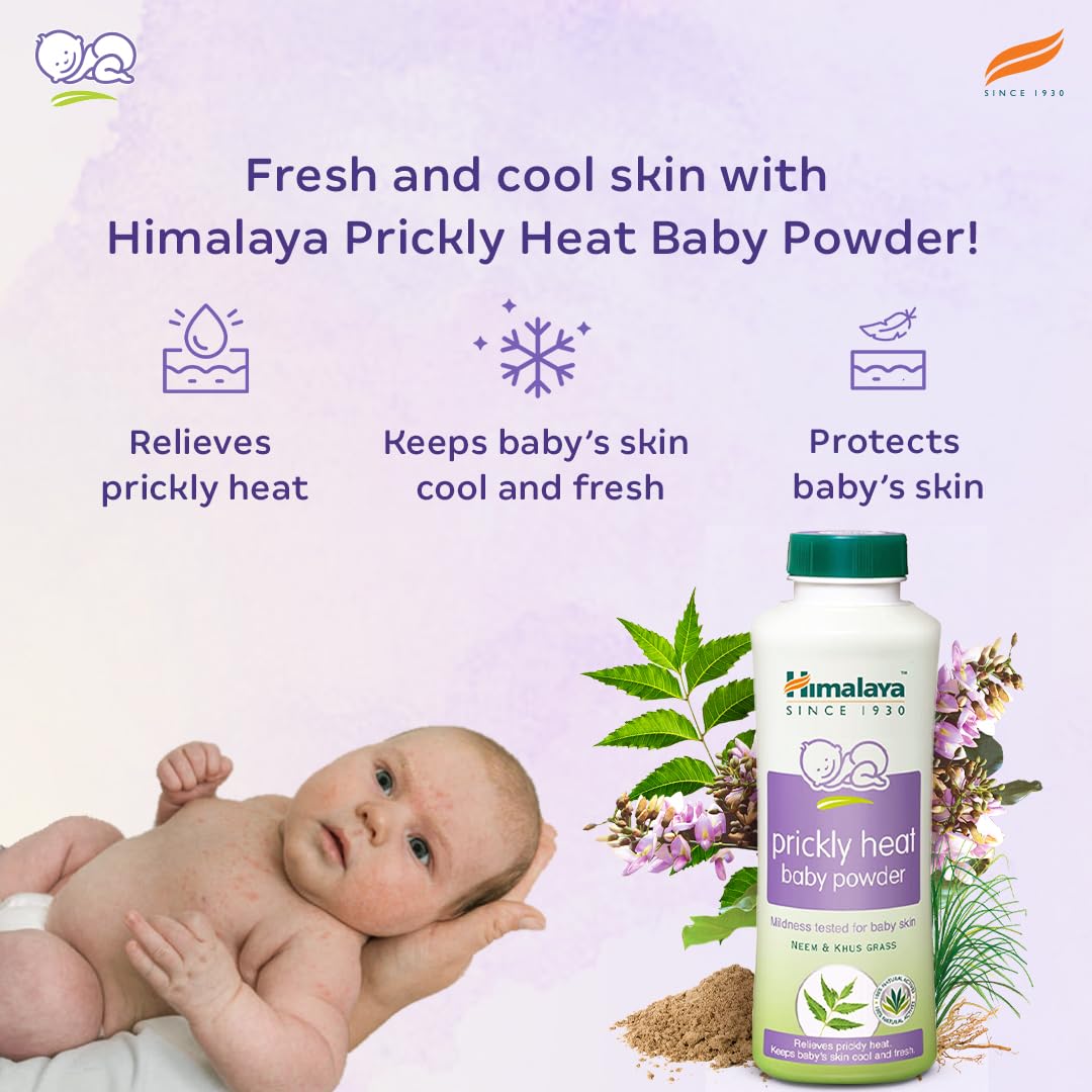 Himalaya Prickly Heat Baby Powder Neem & Khus Grass - 100gm