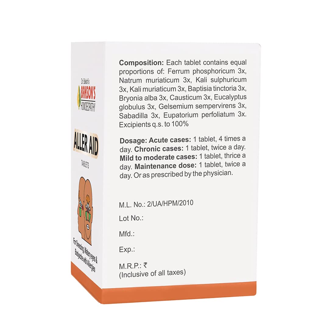 Bakson's Homoeopathy Aller Aid Tablet (75) - Pack of 2