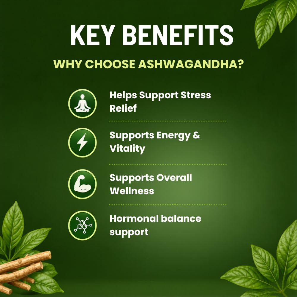 Pure Nutrition Ashwagandha Supplements (250mg | 90 Tablets)