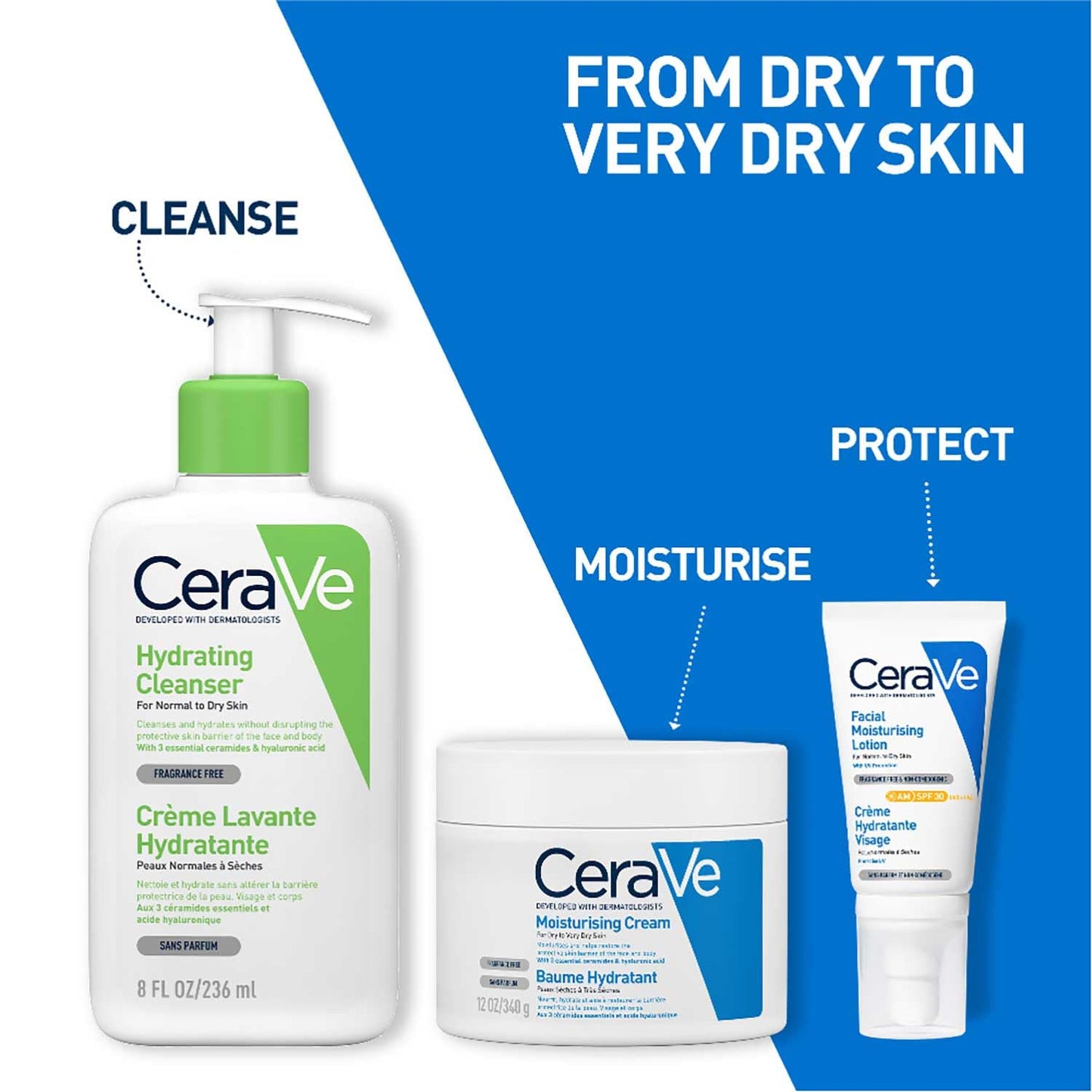 CeraVe Moisturising Cream for Dry to Very Dry Skin | Hydrating Face Care Product