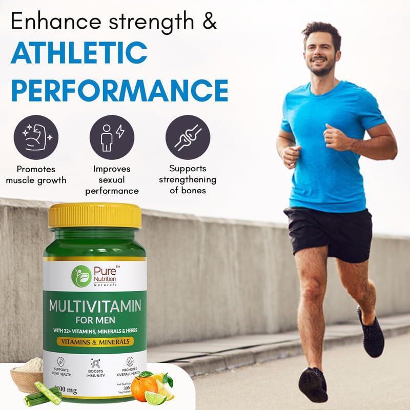 Pure Nutrition Multivitamin for Men Tablet | For Healthy Bones & Immunity | Tablet