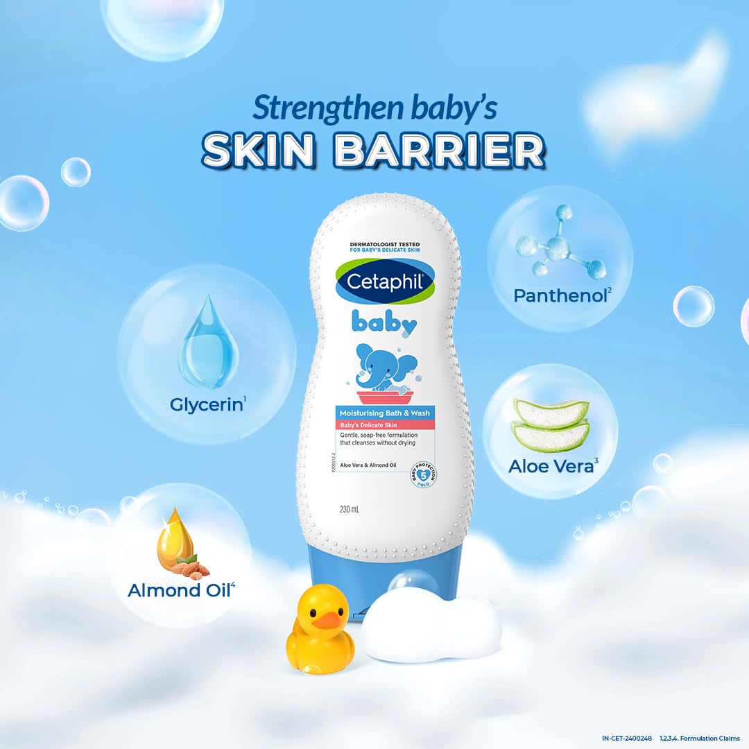 Cetaphil Baby Moisturising Bath & Wash with Aloe Vera & Almond Oil