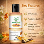 Bhudevam Naturals Khadi Honey & Vanilla Shampoo – Mild, Nourishing Care for Daily Use- 420ML (Pack of 2)