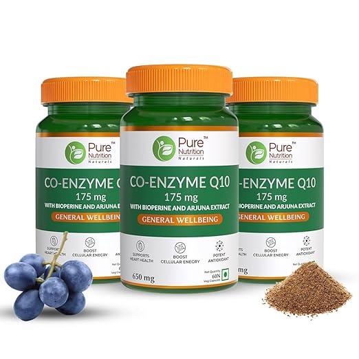 Pure Nutrition Co-Enzyme Q10 175mg Veg Capsule - 60 Capsules