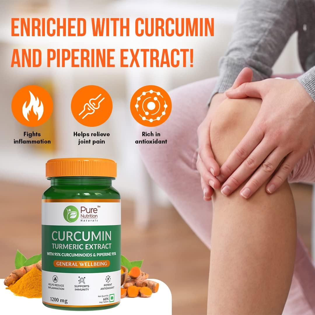 Pure Nutrition Curcumin Turmeric Extract 1200mg Veg Tablet