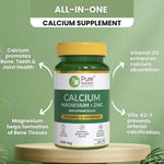 Pure Nutrition Calcium Magnesium + Zinc 1400mg Veg Tablet