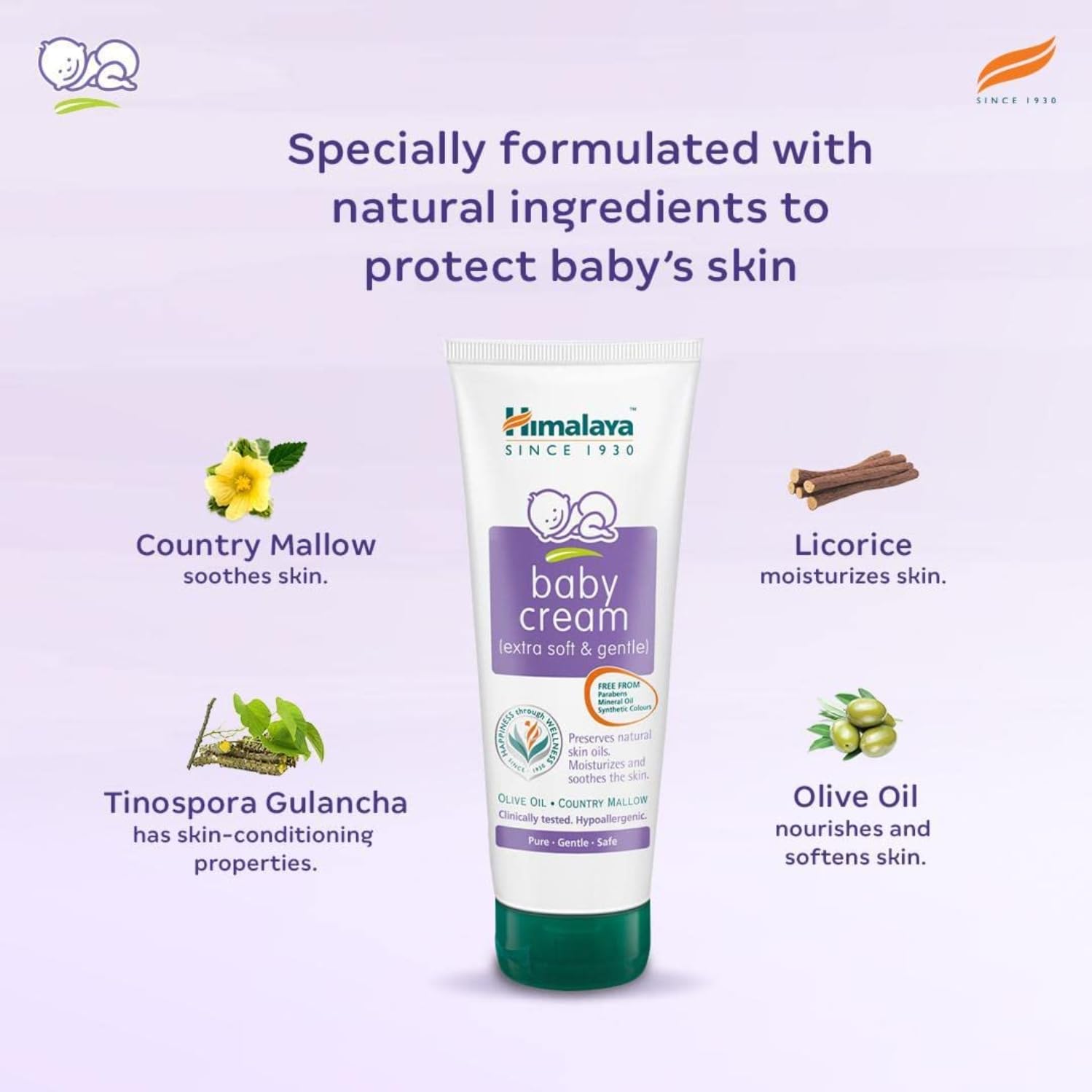 Himalaya Baby Cream | Moisturises & Soothes the Skin | Extra Soft & Gentle