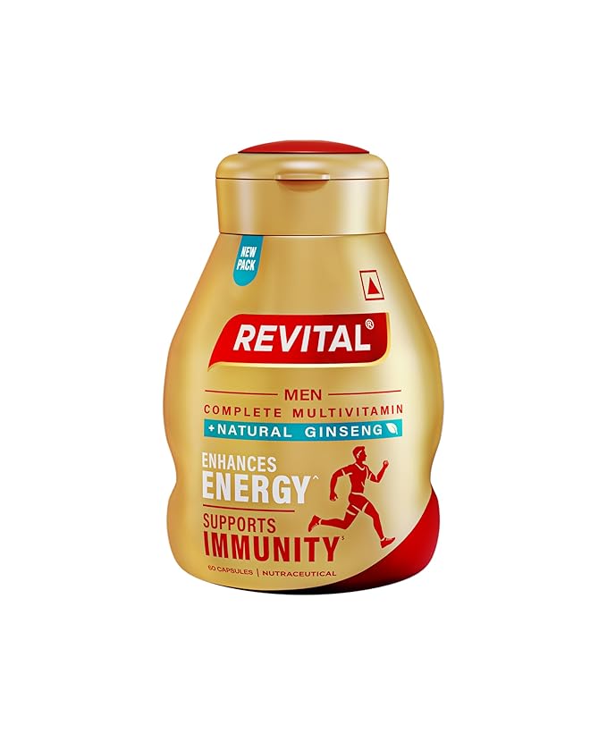 Revital H multivitamin supplement capsules with Calcium, Zinc & Ginseng for Immunity, Strong Bones & Energy