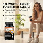 Adorreal Flaxseed Oil Softgels (30 Softgels) | Plant-Based Omega 3-6-9 for Heart Health, Joint Comfort & Skin Radiance