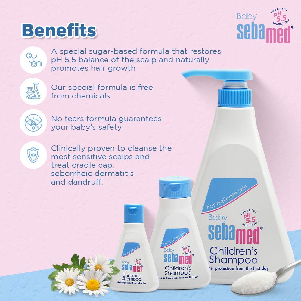 Sebamed Baby Shampoo| pH 5.5 | Ideal for Newborn’s delicate scalp| No Tears