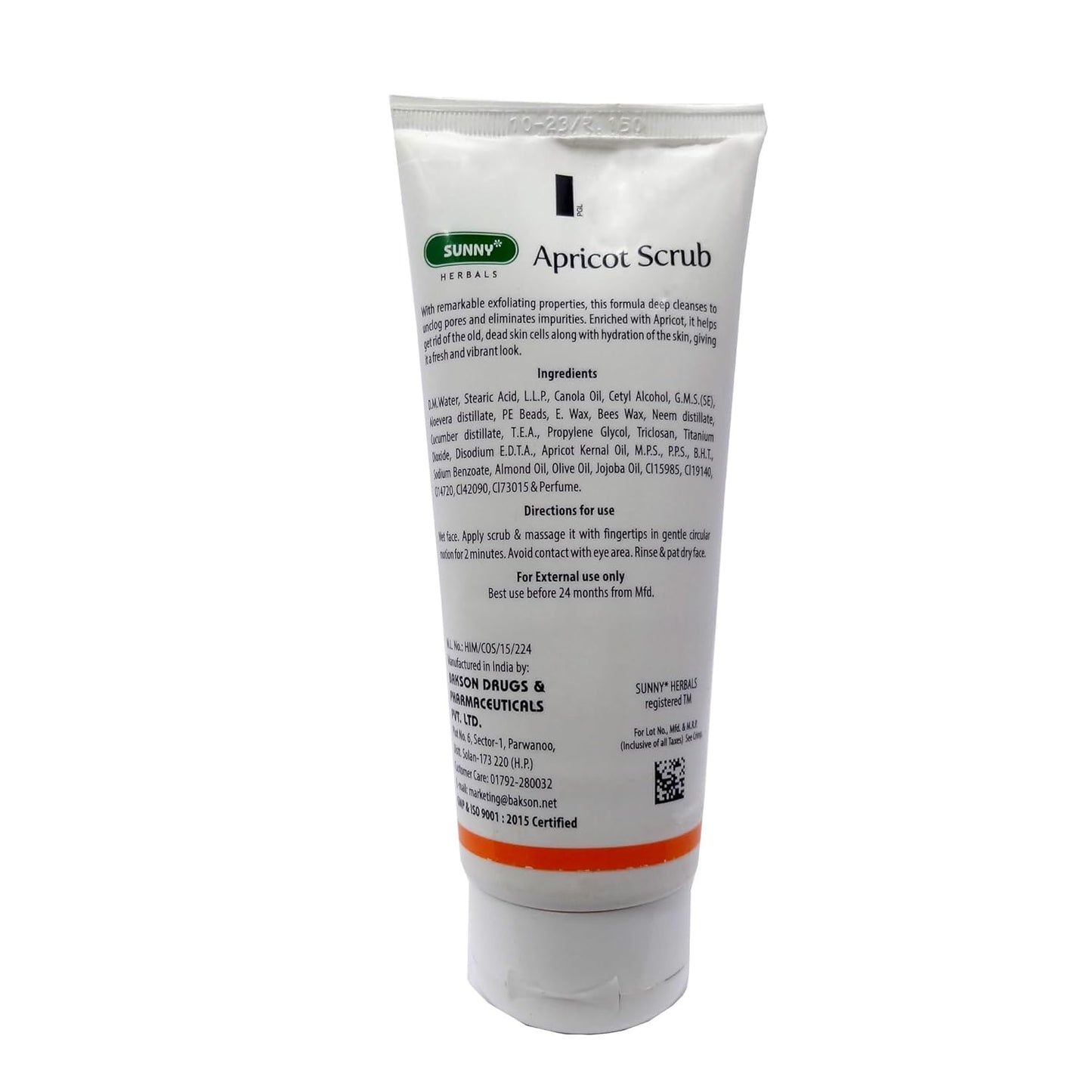 Baksons Sunny Herbals Apricot Aloevera with Neem & Cucumber Scrub - Pack of 2