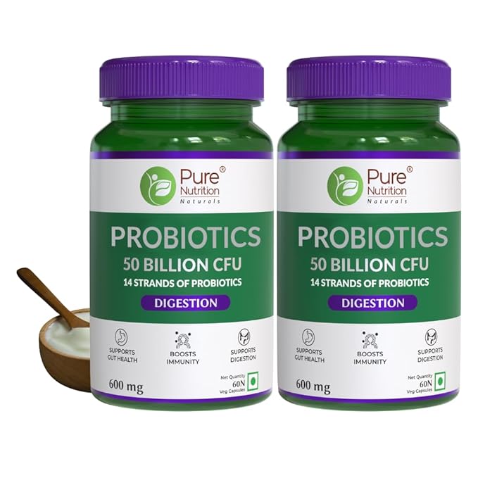 Pure Nutrition Probiotic Supplement, 50 Billion CFU, 60 Veg Capsules