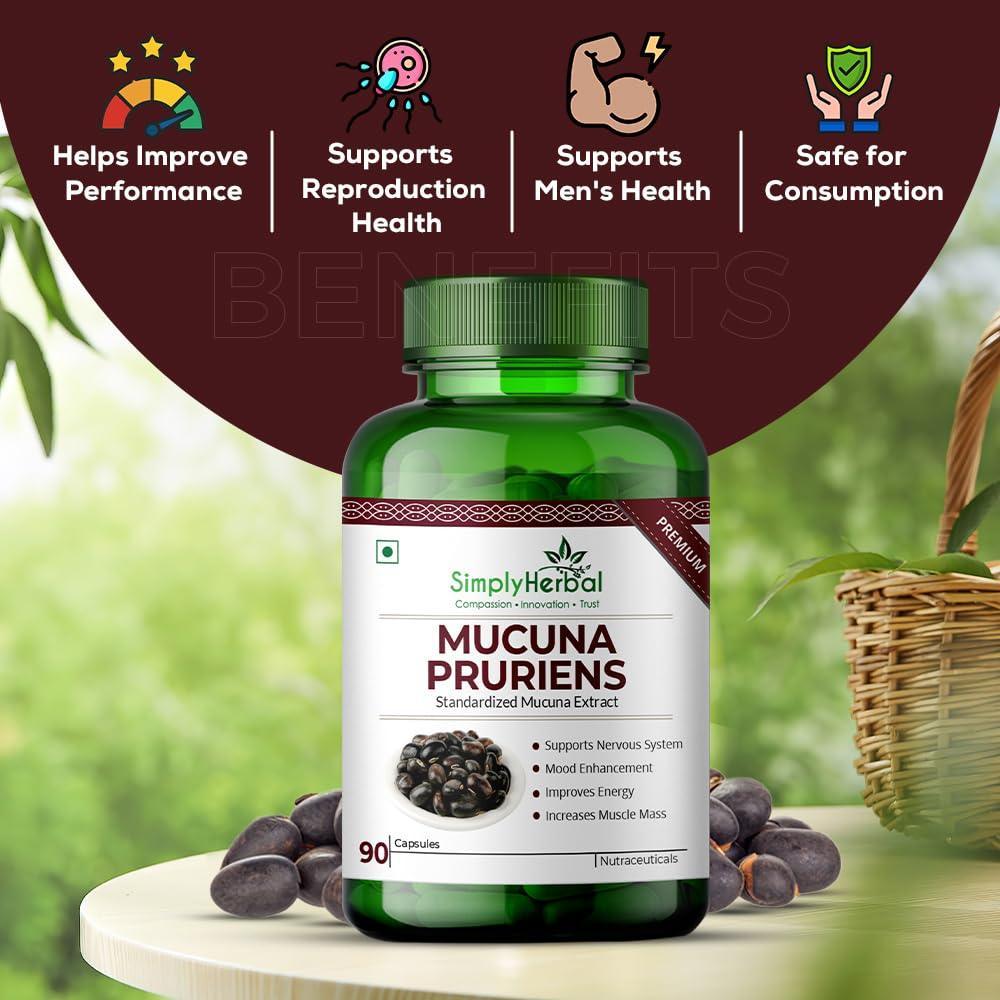 Simply Herbal Mucuna Pruriens Capsule 