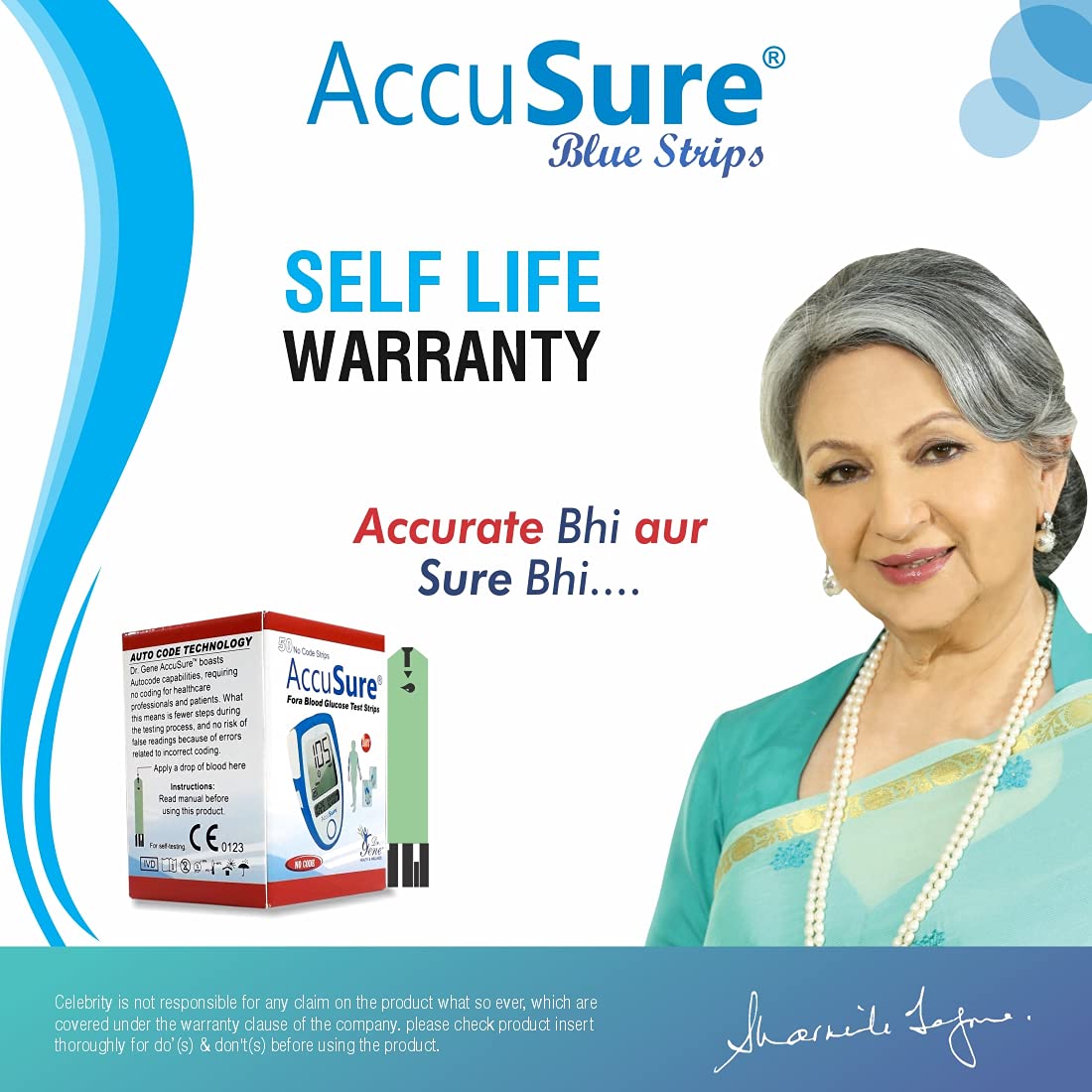 AccuSure Glucometer Test Strip (Only Strip) | Diabetes Monitoring Devices