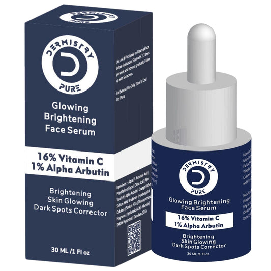 Dermistry Pure 16% Vitamin C 1% Alpha Arbutin Glowing Brightening Face Serum