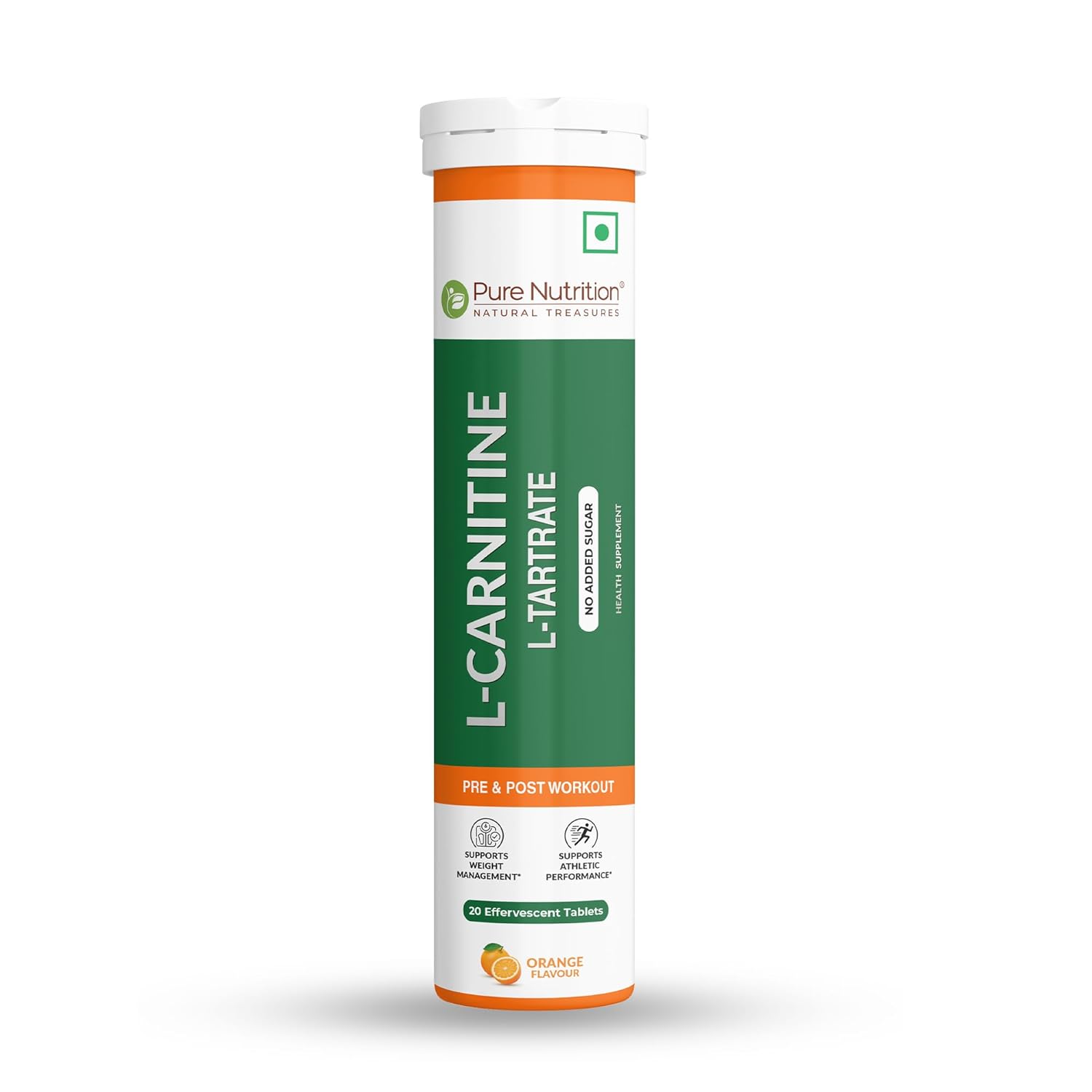 Pure Nutrition L-Carnitine Effervescent Tablets – 20 Tabs | Energy & Metabolism Support