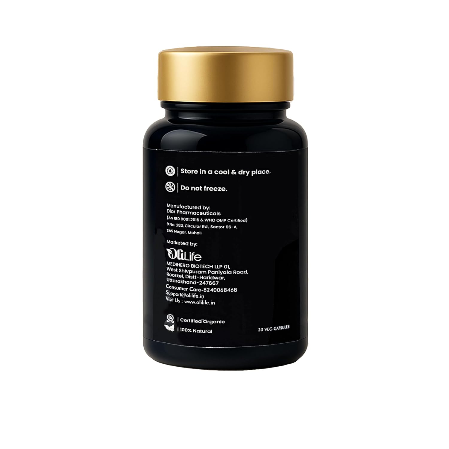 OliLife Revira Capsules 30 Caps | Ayurvedic Supplement with Original Himalayan Shilajit for Energy, Stress Relief & Physical Performance Support