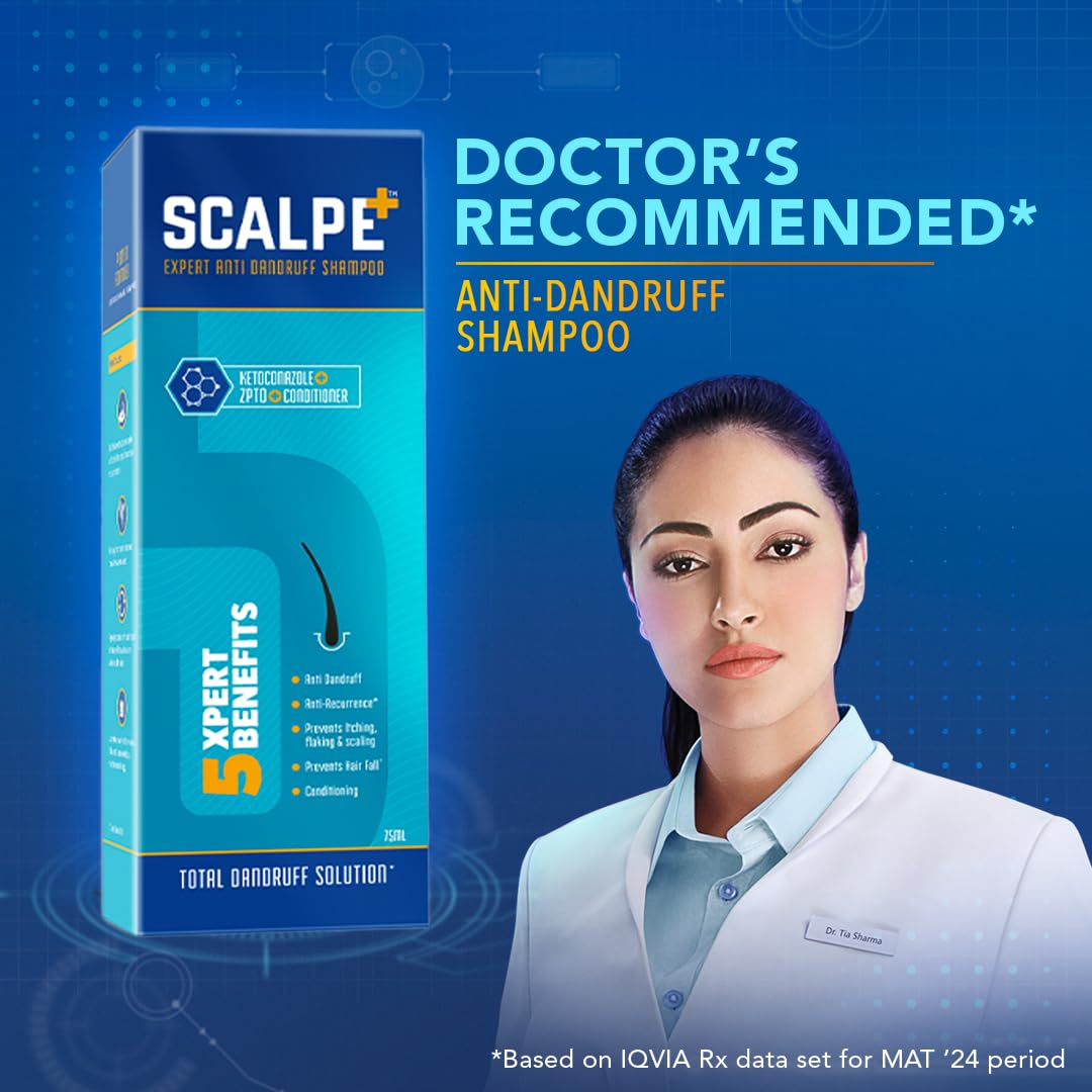 Scalpe+ Expert Anti Dandruff | Hair Care Shampoo - 75gm