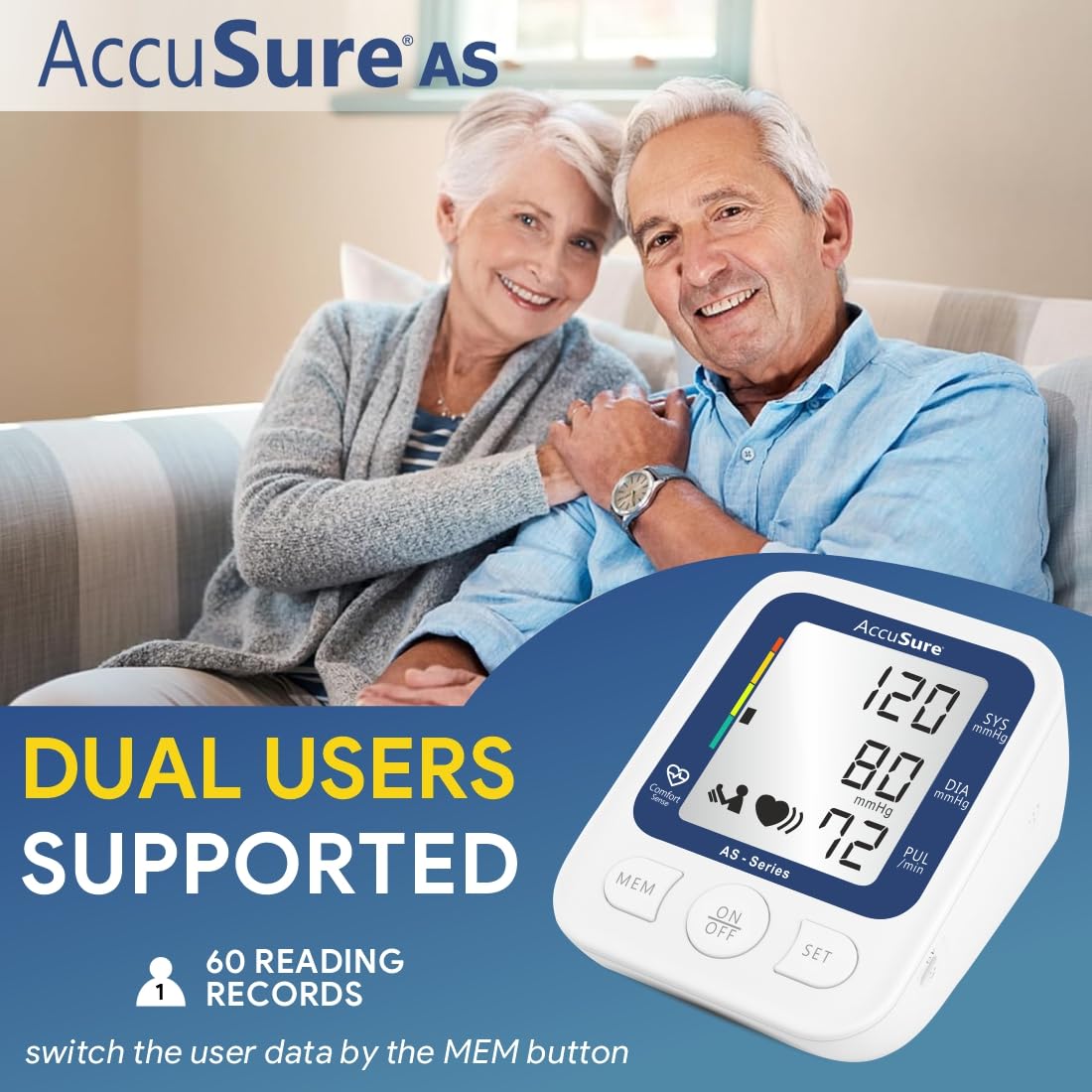 AccuSure AS Automatic Digital Blood Pressure Monitor