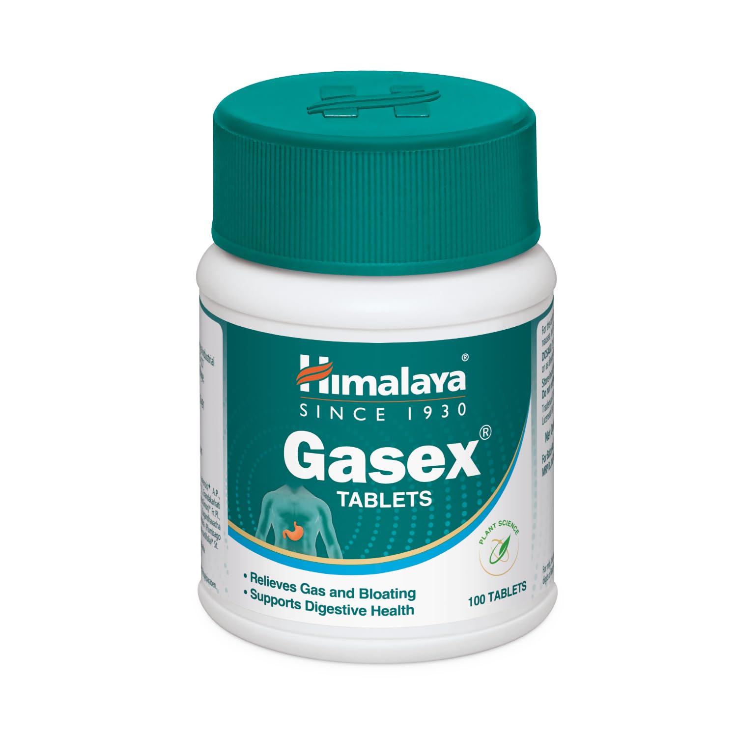 Himalaya Gasex Tablet | For Gas, Bloating, Digestion & Stomach Care - 100 Tablets