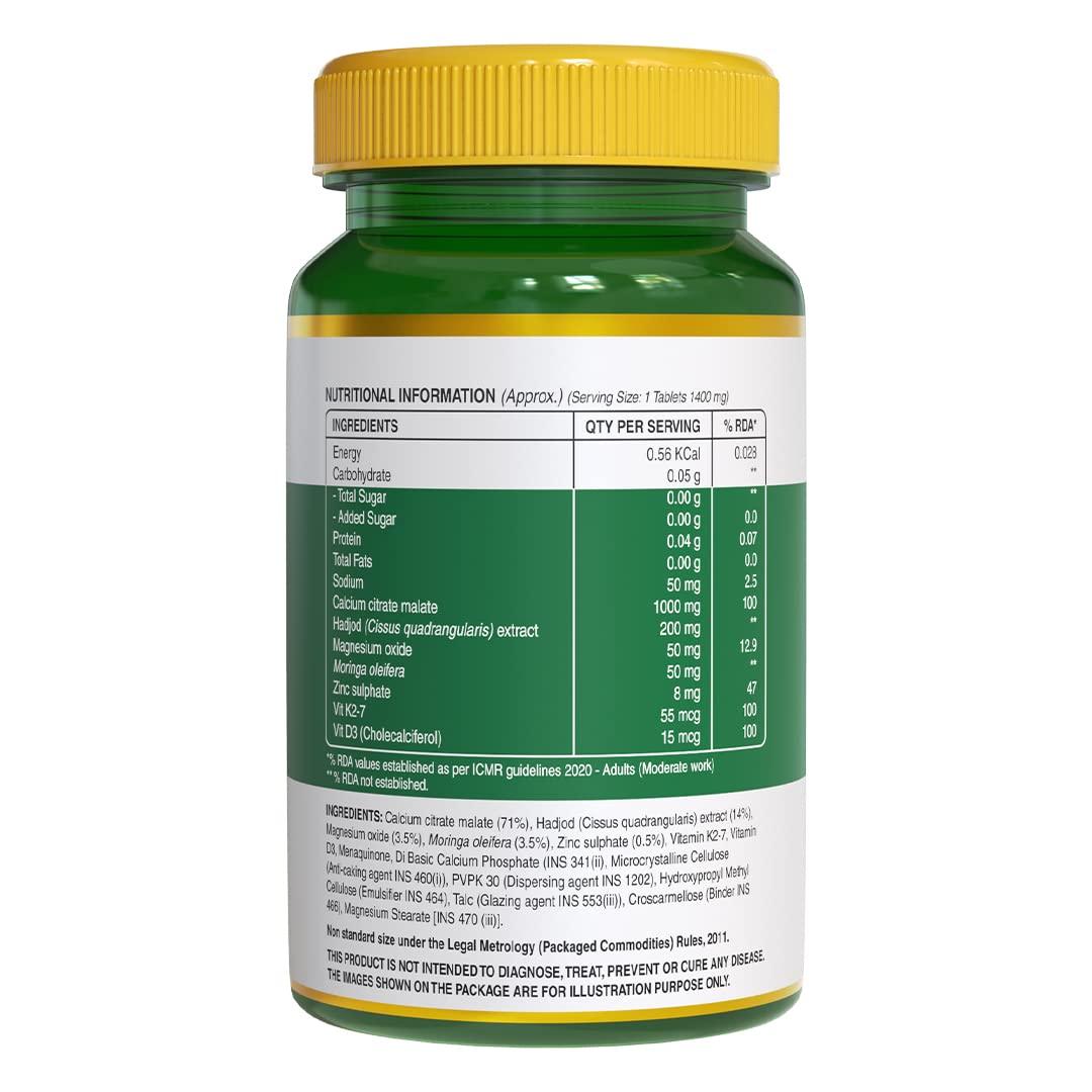 Pure Nutrition Calcium Magnesium + Zinc 1400mg Veg Tablet