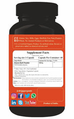 DR. JPG Organic Arjuna Bark Capsules (500mg, 60 Veg Capsules) | Supports Heart Health & Healthy Cholesterol | 100% Certified Organic