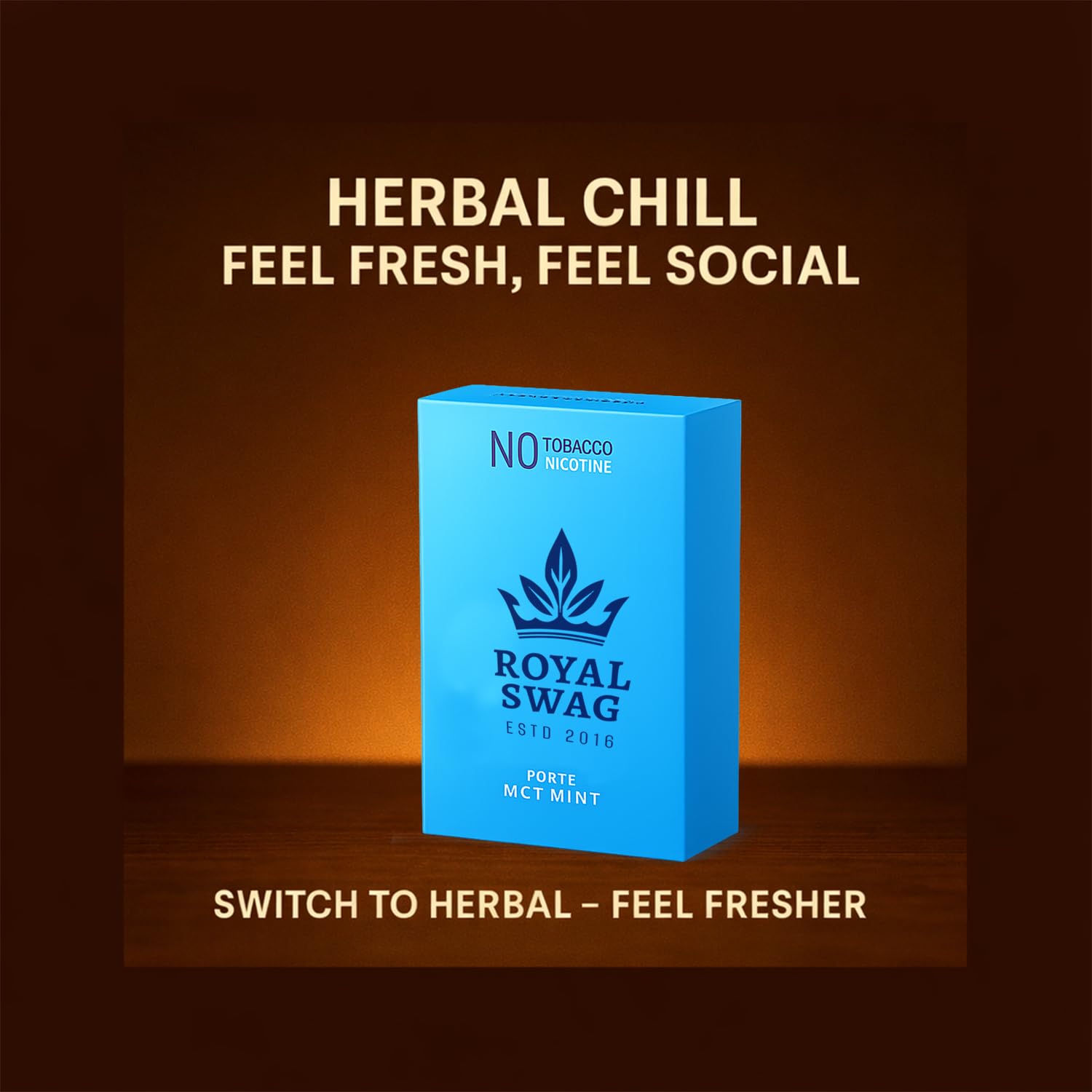 Royal Swag Ayurvedic Herbal Wellness Sticks Mint Flavour - 100% Tobacco & Nicotine Free Sticks