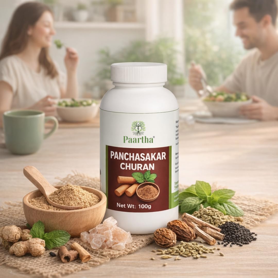 Paartha Panchasakar Churan – Ayurvedic Herbal Digestive Powder with Senna, Trivrit, Saunth, Saunf & Pudina for Digestive & Bowel Wellness – 100g