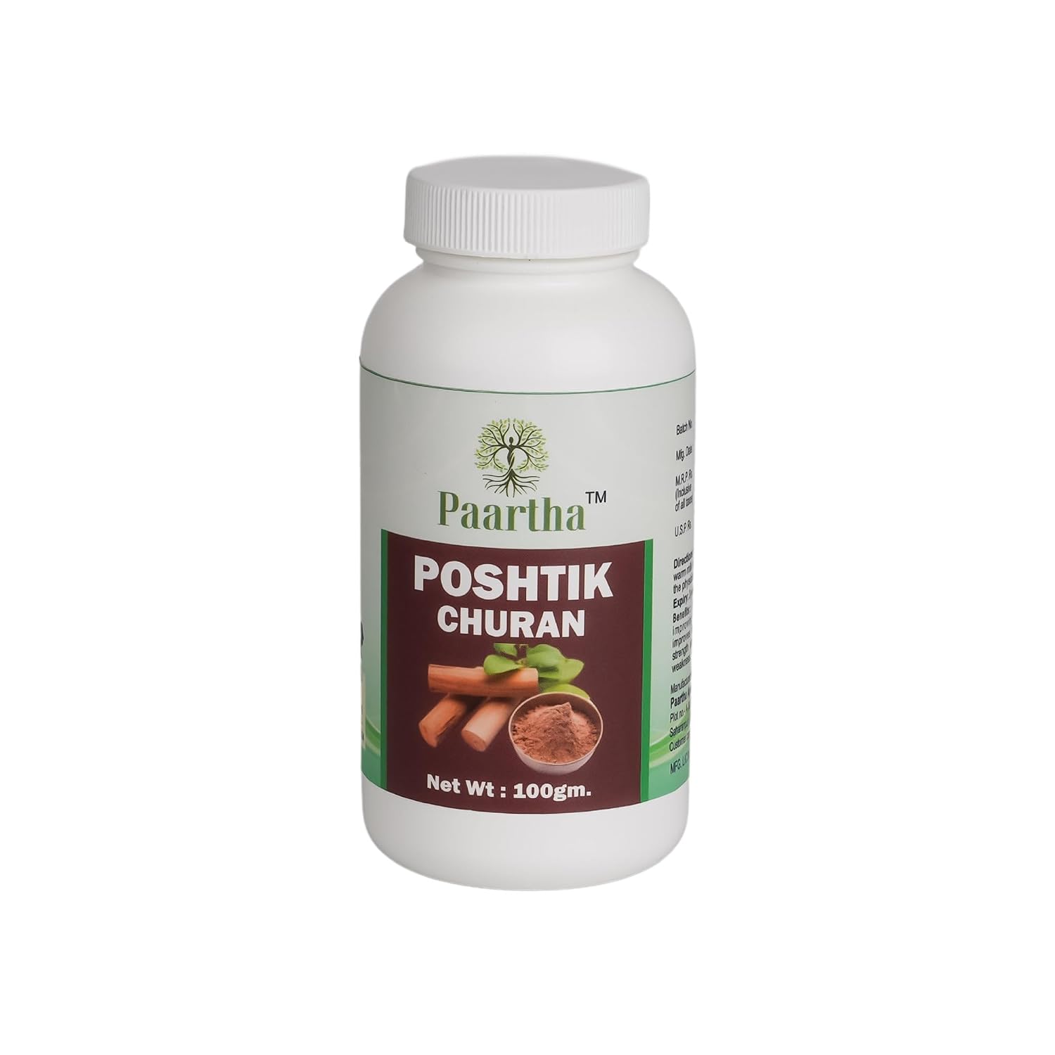 Paartha Poshtik Churan – Ayurvedic Herbal Powder with Ashwagandha & Safed Musli for Strength, Energy & Digestive Wellness – 100g