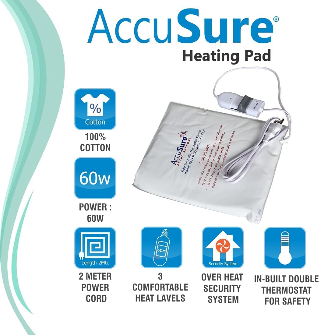 Accusure Electric Heating Pad
