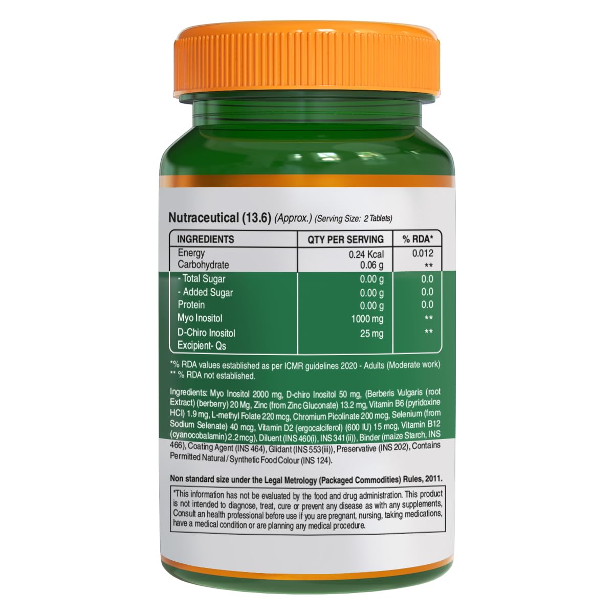 Pure Nutrition PCOS Balance Tablets 40:1 Ratio 2000mg - 60 Vegetarian Tablets