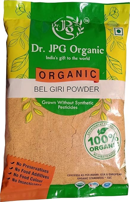 DR. JPG Organic Bel Giri Powder (200g) | Pure Bael Fruit / Wood Apple / Bilva Fruit Powder | 100% Certified Organic