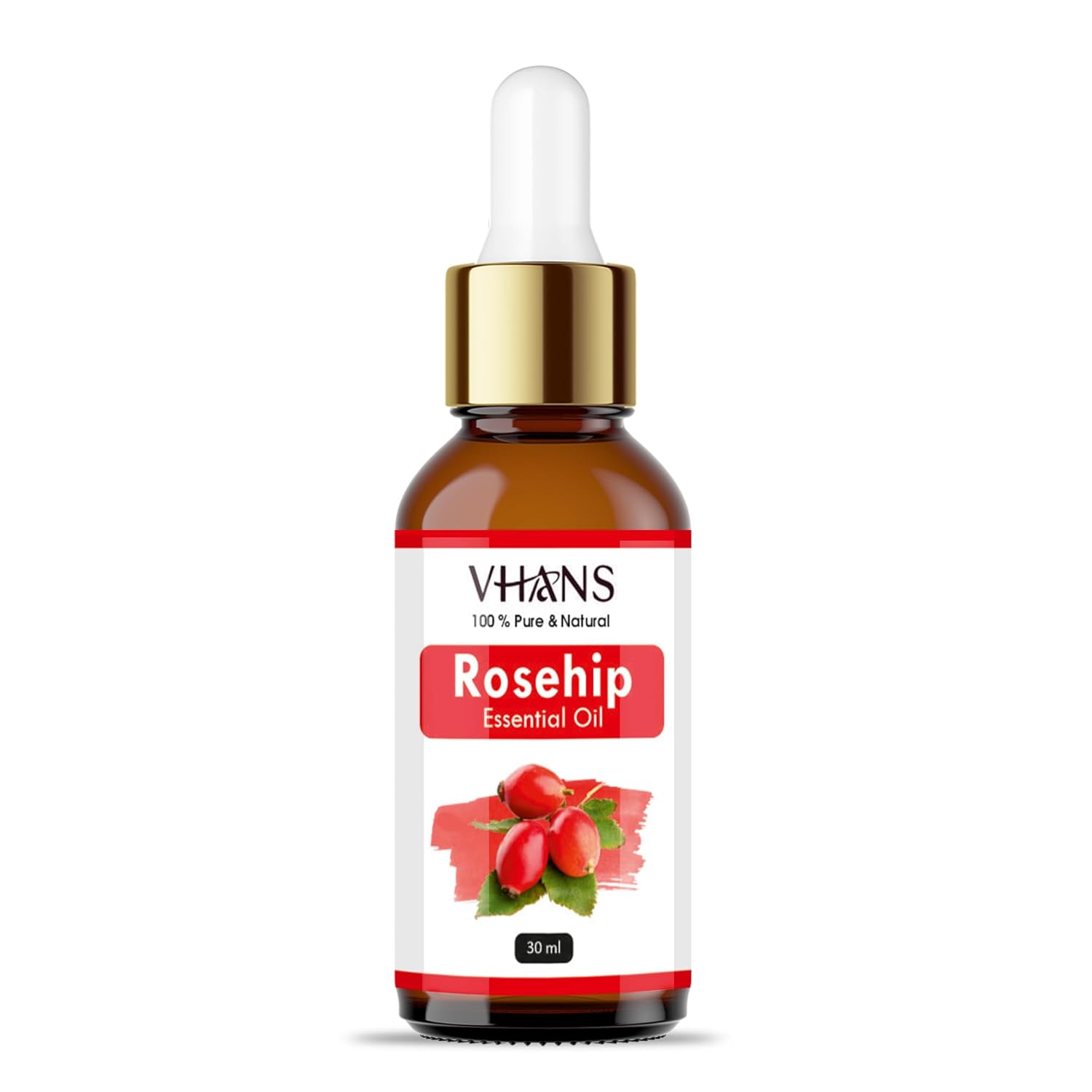 Vhans Rosehip Oil For Face | Face Oil For Glowing Skin and Hair Growth | All Skin Types | For Men & Women | 30 ml