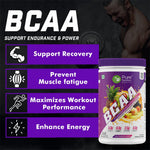Pure Nutrition Sports BCAA supplement 2:1:1, Fruit Punch Flavor with L-Glutamine, Electrolytes, Grapeseed & Piperine, Sugar Free Amino Acid Supplement, Workout Muscle Recovery Drink for Muscle Growth, 250g, 23 Servings