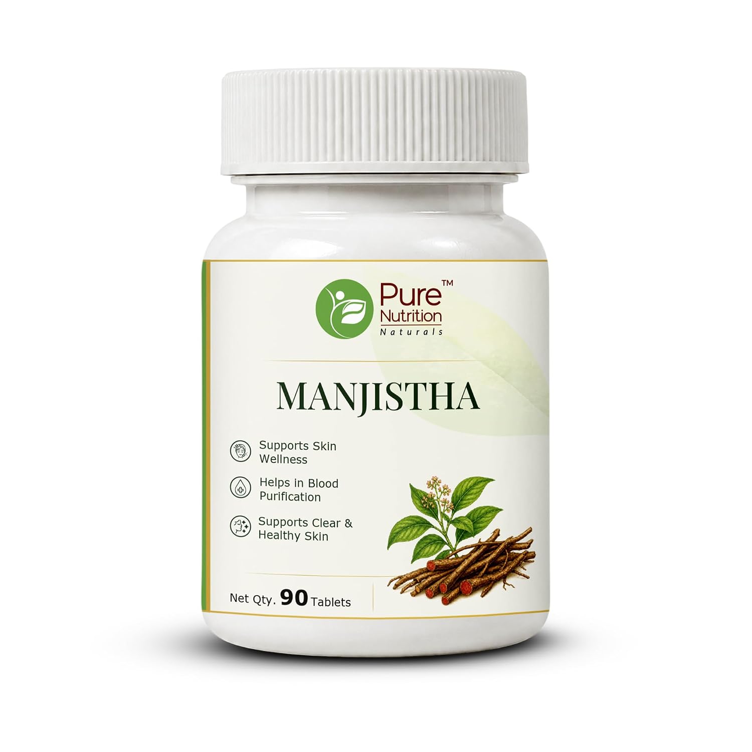 Pure Nutrition Manjistha Tablets (250mg | 90 Tablets)