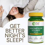 Pure Nutrition Magnesium Glycinate Tablet with Zinc for Bones, Muscles & Nerve Health - 60 Tablets