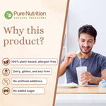 Pure Nutrition Plant Protein Powder for Men, Women - Berry Blast (500g) , With Pea & Brown Rice Protein with Omega3, Digestive Enzymes & Turmeric | Plant-based, Vegan Supplement for Muscle Growth & Strength | No Artificial Sweeteners