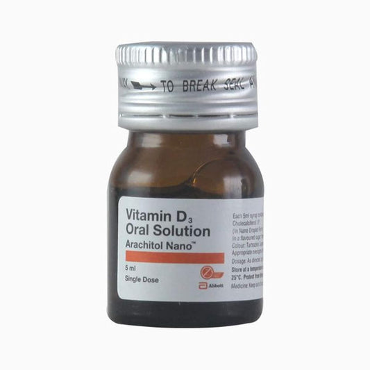 Arachitol Nano Bottle 60K IU Vitamin D3 Oral Solution (5ml each) | Bone, Joint and Muscle Care