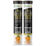 Vitaminnica Shilajit Gold Effervescent Tablets - Himalayan Vitality & Stamina Formula (2-Pack, 40 Count)