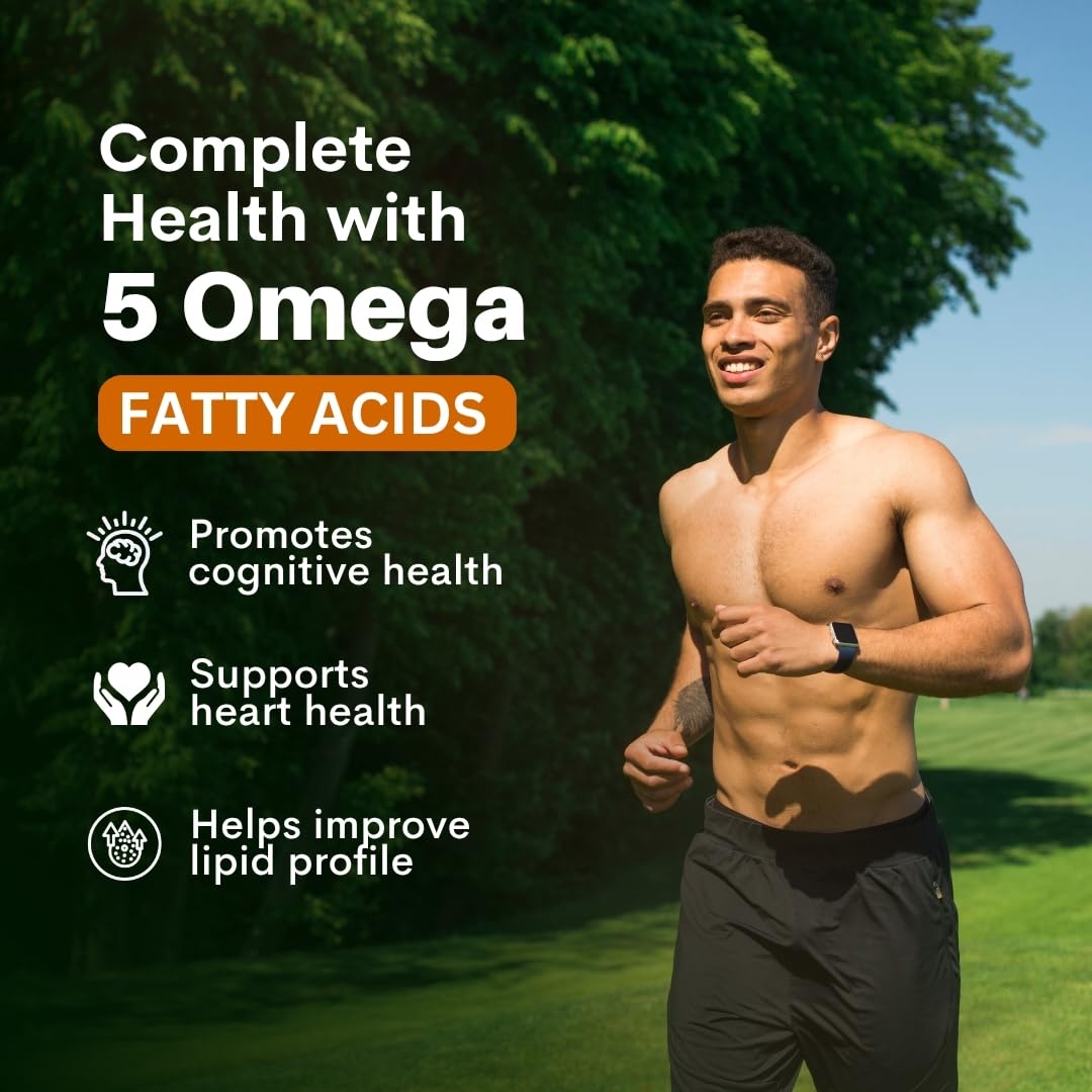 Pure Nutrition Omega 3-5-6-7-9, 60 Softgels | Essential Fatty Acids for Heart & Wellness Support