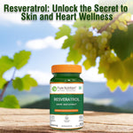 Pure Nutrition Resveratrol Capsules 255mg for Anti-Aging, Heart Health & Immunity | Powerful Antioxidant with Grape Seed Extract for Skin Radiance - 60 Capsules