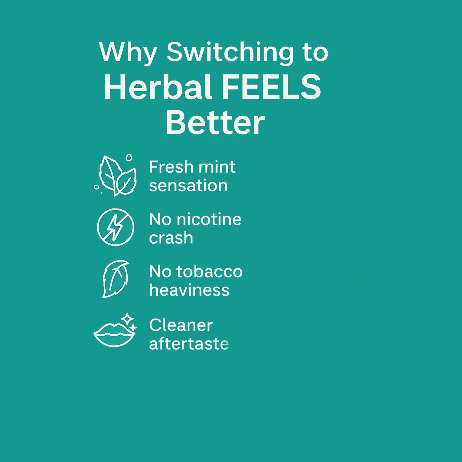 Royal Swag Ayurvedic Herbal Wellness Sticks Mint Flavour - 100% Tobacco & Nicotine Free Sticks