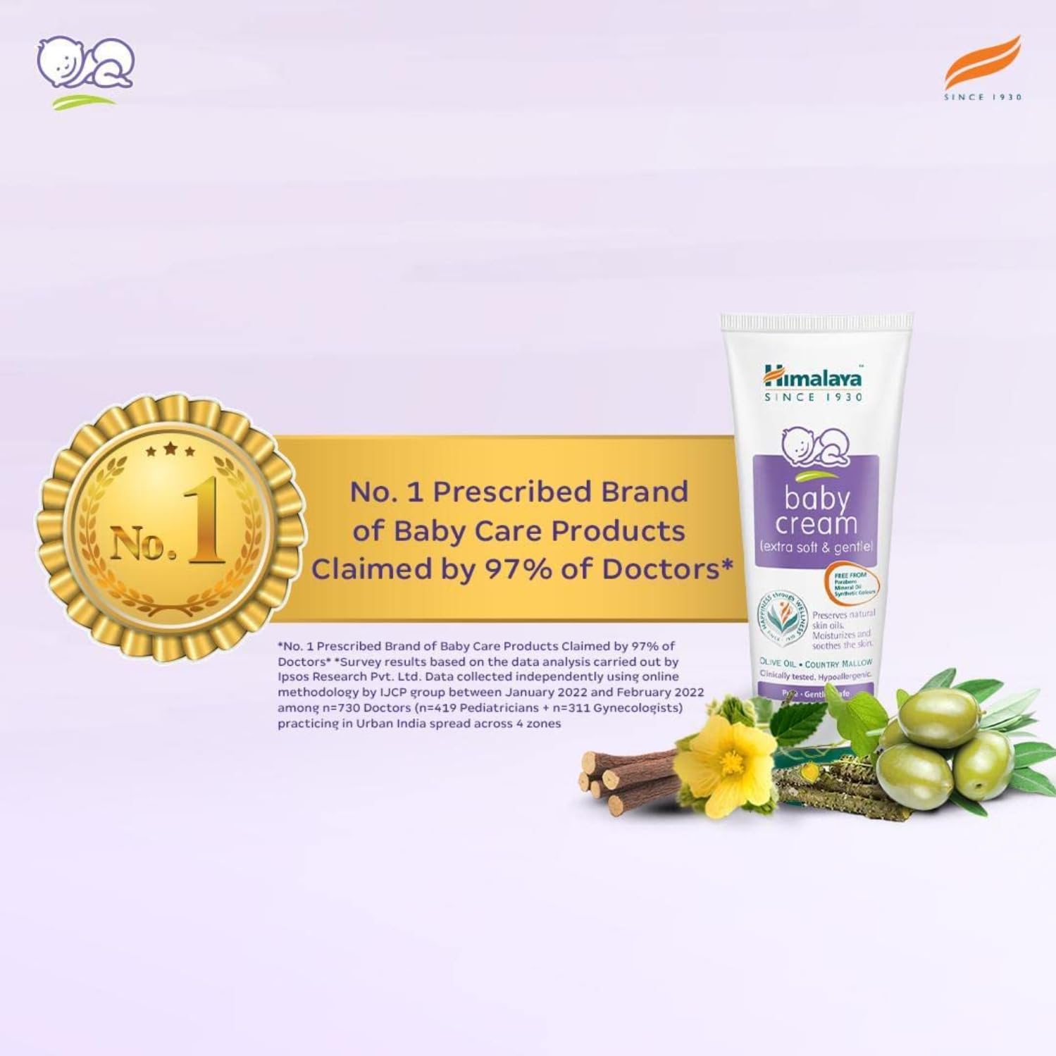 Himalaya Baby Cream | Moisturises & Soothes the Skin | Extra Soft & Gentle