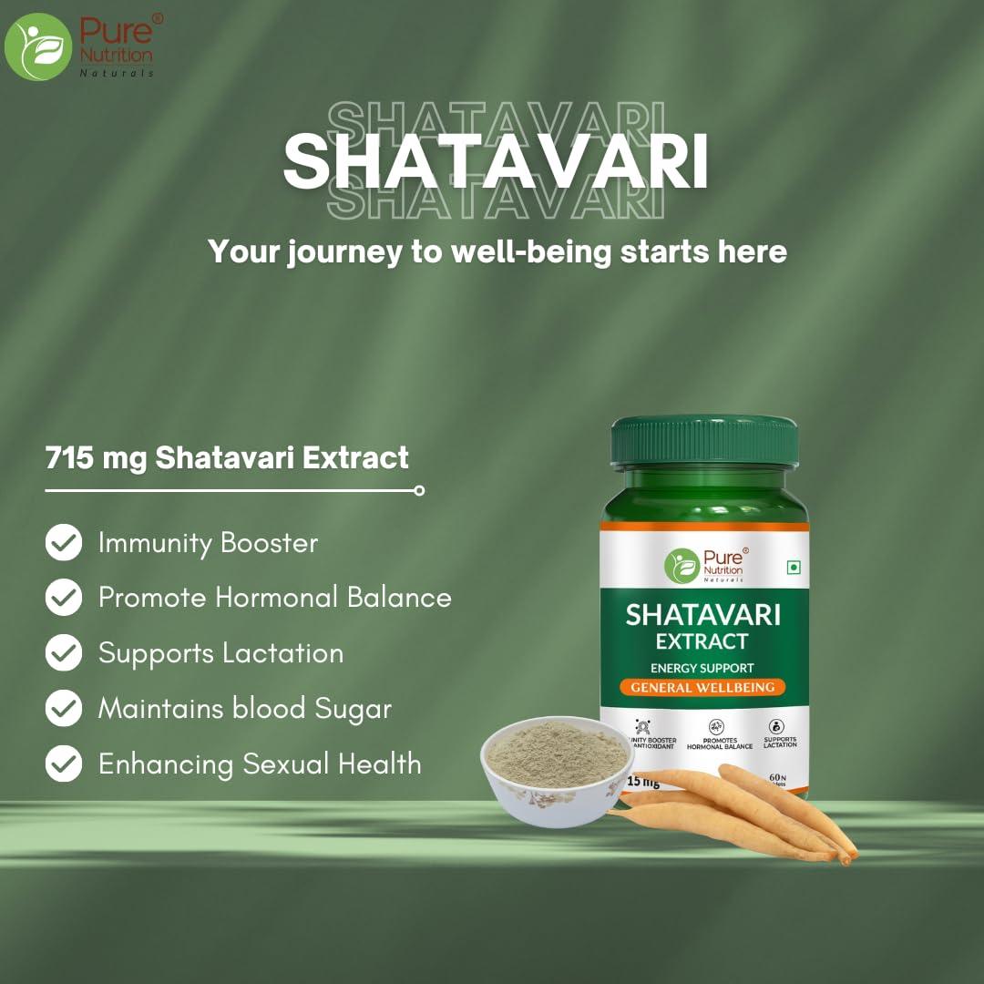 Pure Nutrition Shatavari Tablets - 60 Veg Tablets