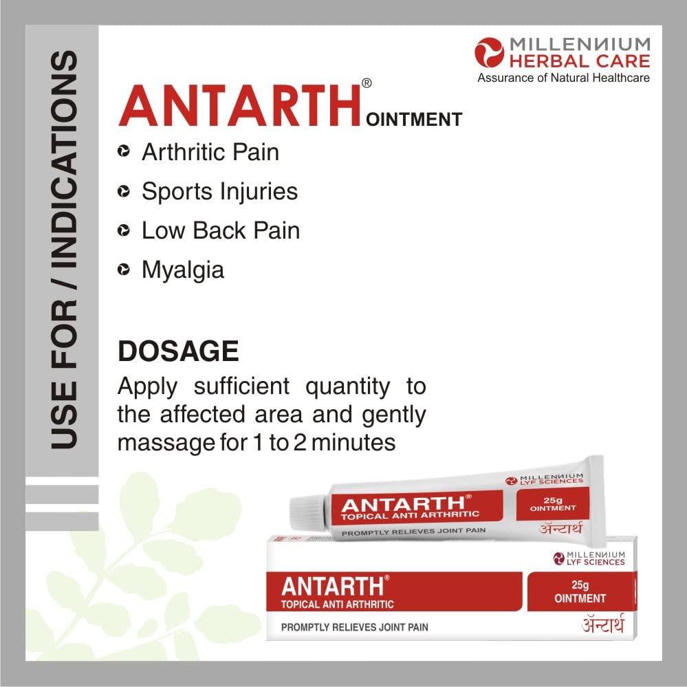 Millennium Herbal Care Antarth Topical Anti Arthritic Ointment (25gm Each) (Pack of 4)