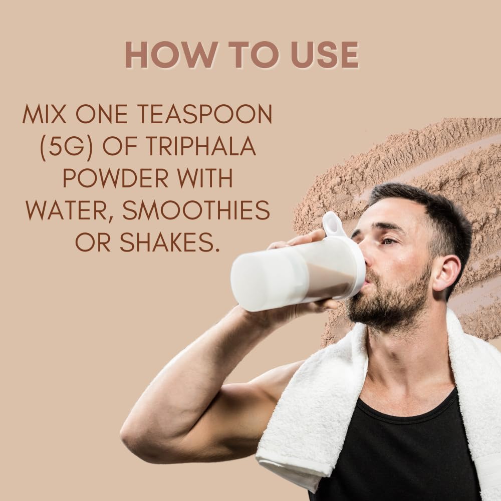 Pure Nutrition Organic Triphala Powder - 227g | 100% Pure and Natural | Supports Digestion, Detoxification, and Overall Wellness