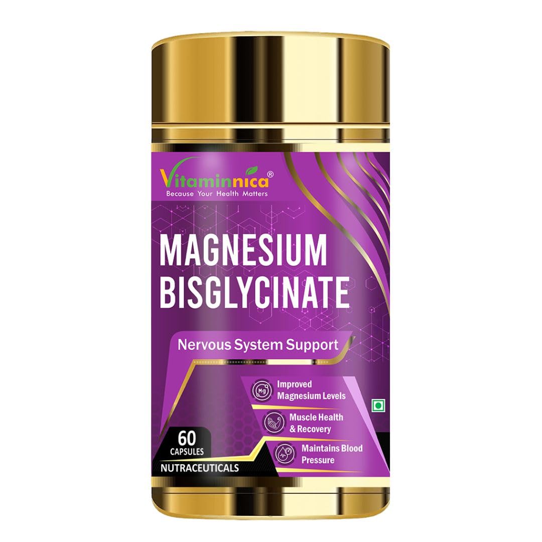 Vitaminnica Magnesium Bisglycinate Complex 60 Capsules - Advanced Sleep Quality & Rest Support