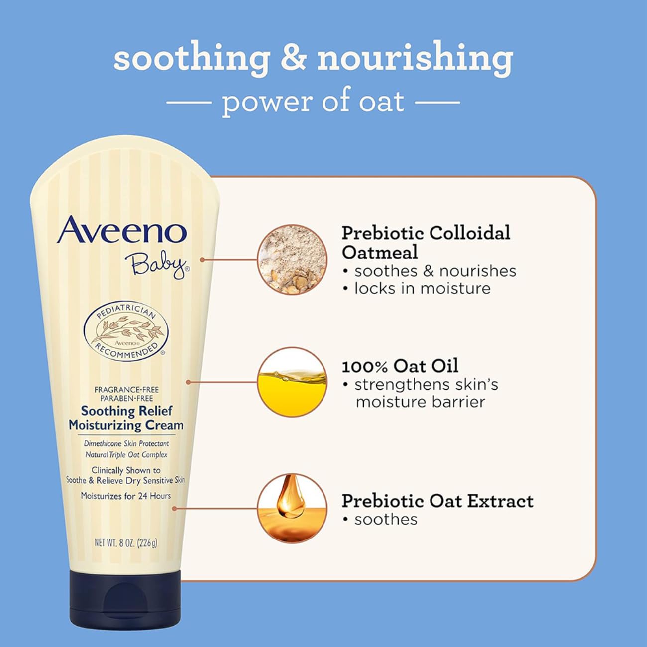 Aveeno Baby Soothing Relief Moisture Cream with Natural Colloidal Oatmeal