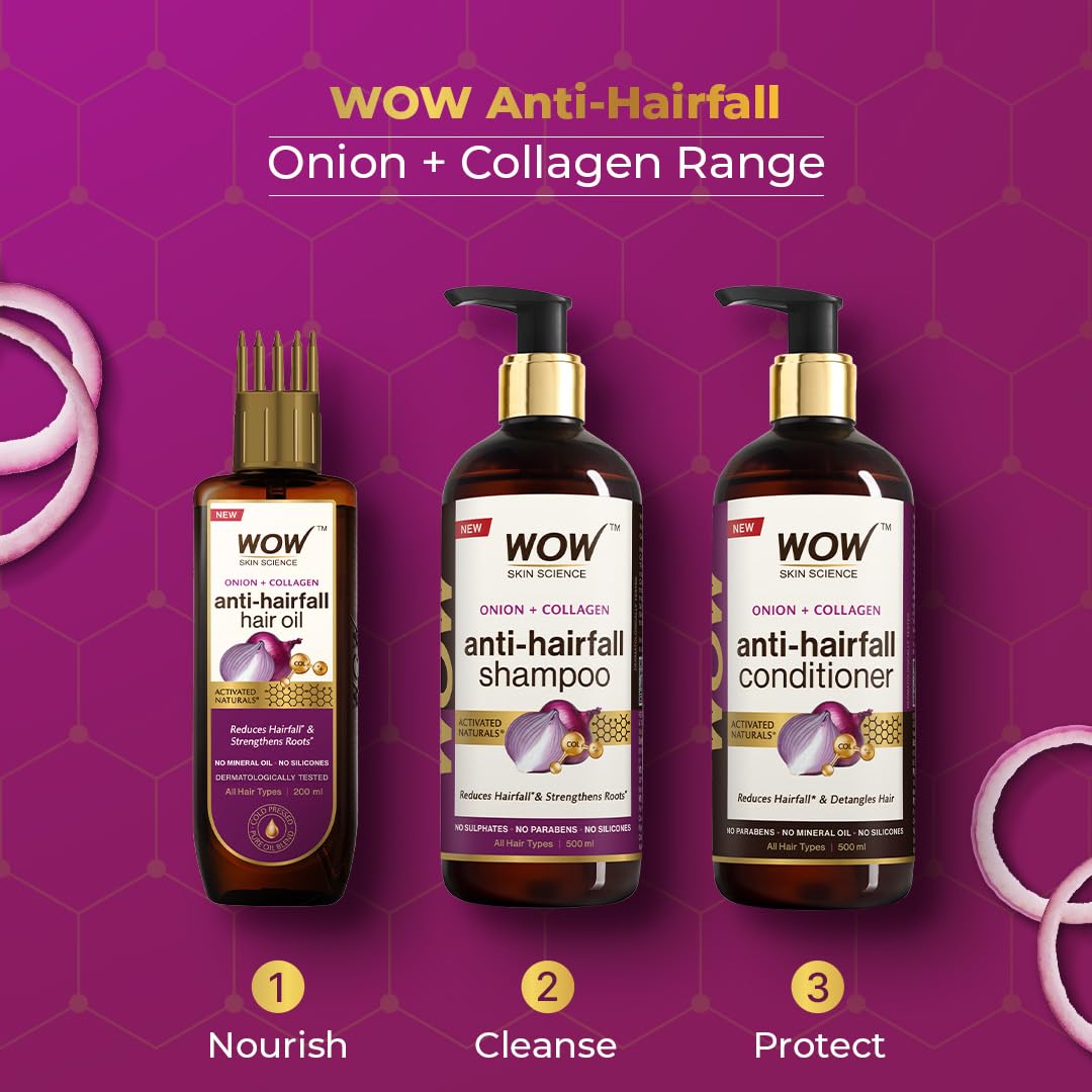 Wow Skin Science Red Onion Black Seed Oil Shampoo - 500ml