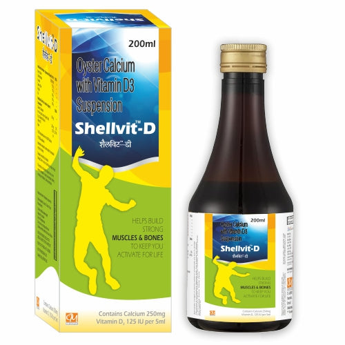 SHELLVIT-D Elemental Calcium 250mg, Vit. D3 125 I.U